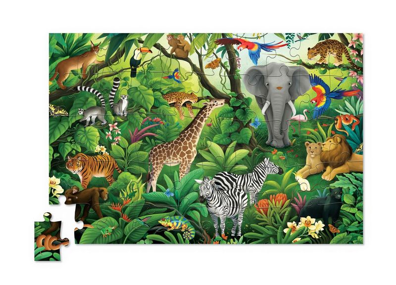 Crocodile Creek: 50pc Holographic Puzzle - Jungle Paradise