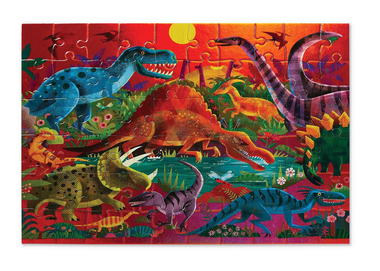 Crocodile Creek: 60pc Foil Puzzle - Dazzling Dinos