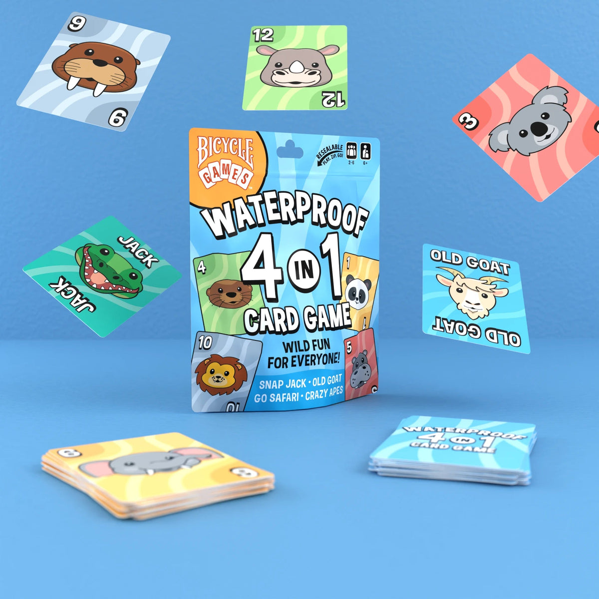 Bicycle - Waterproof 4 in 1 Card Game