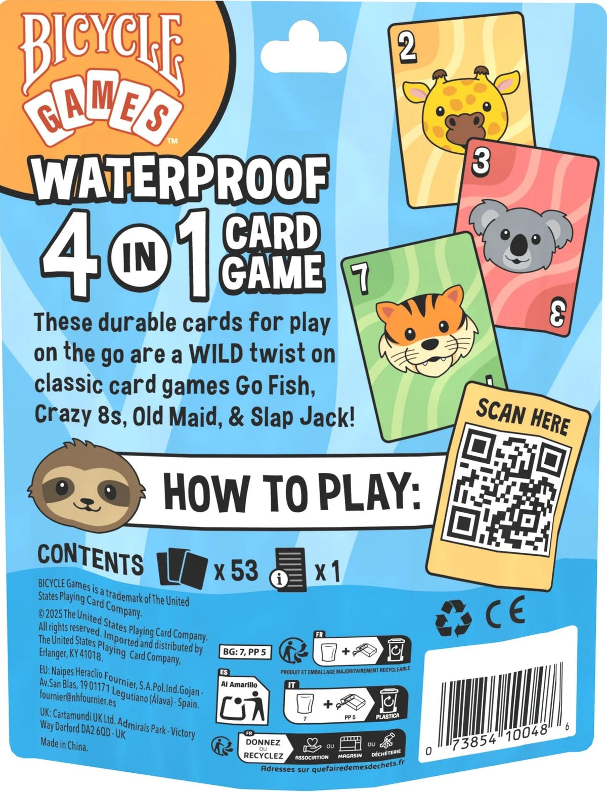 Bicycle - Waterproof 4 in 1 Card Game