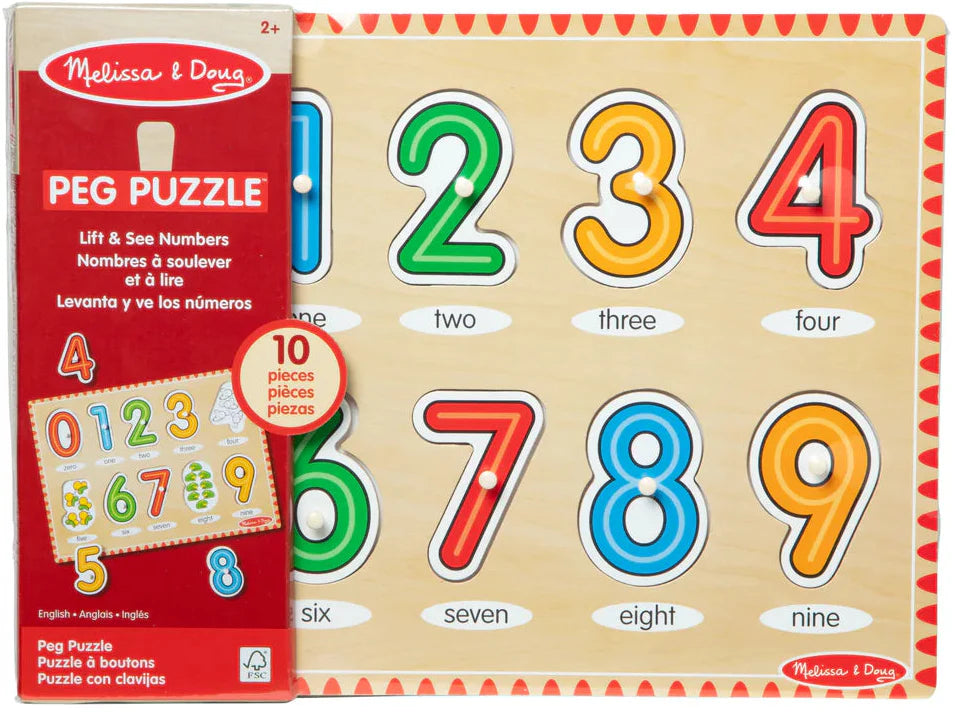 Melissa & Doug: See-Inside Numbers Peg Puzzle