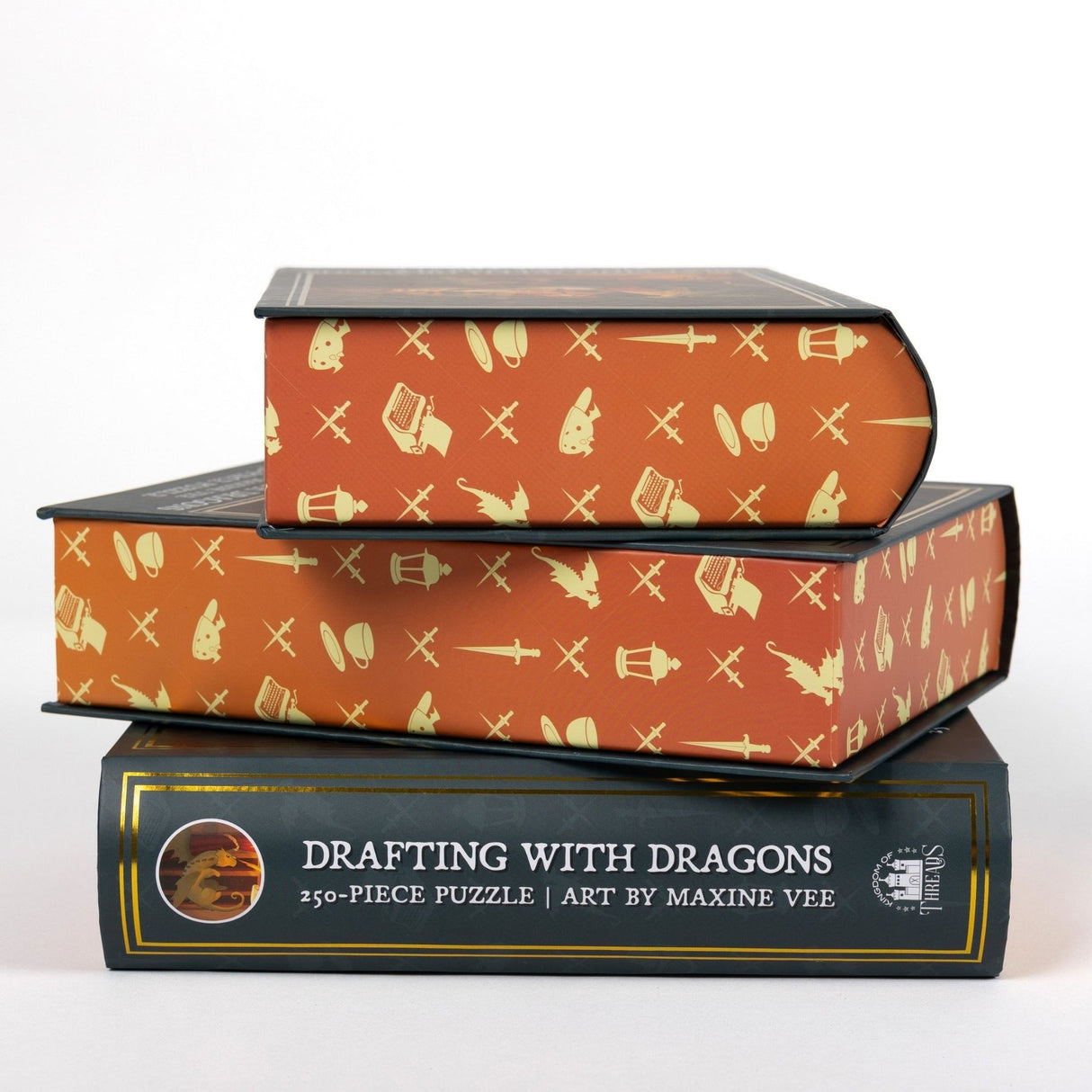 Kingdom of Threads: Drafting with Dragons Keepsake Puzzle - 250 Pieces