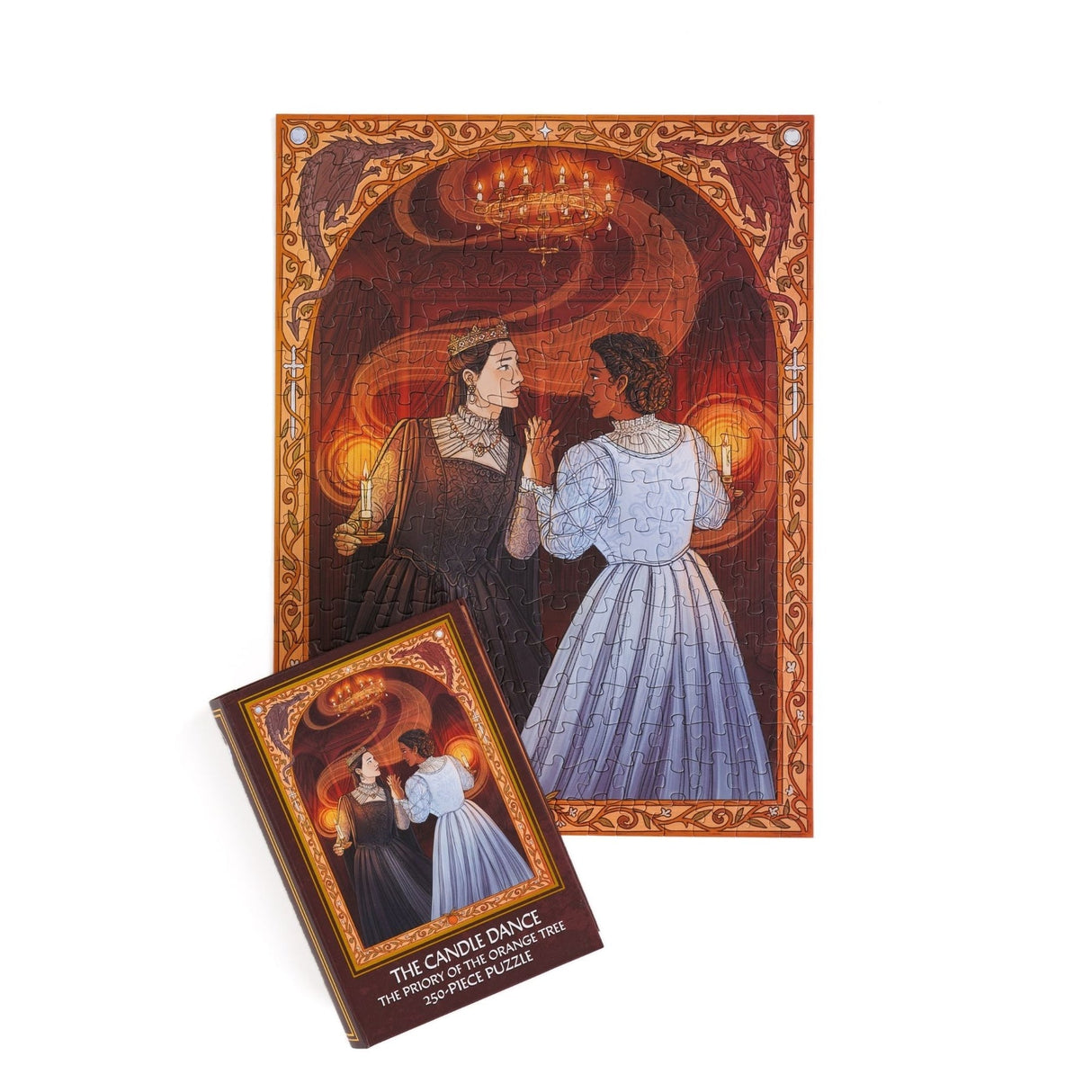 Kingdom of Threads: The Candle Dance Keepsake Puzzle | Priory of the Orange Tree - 250 Pieces