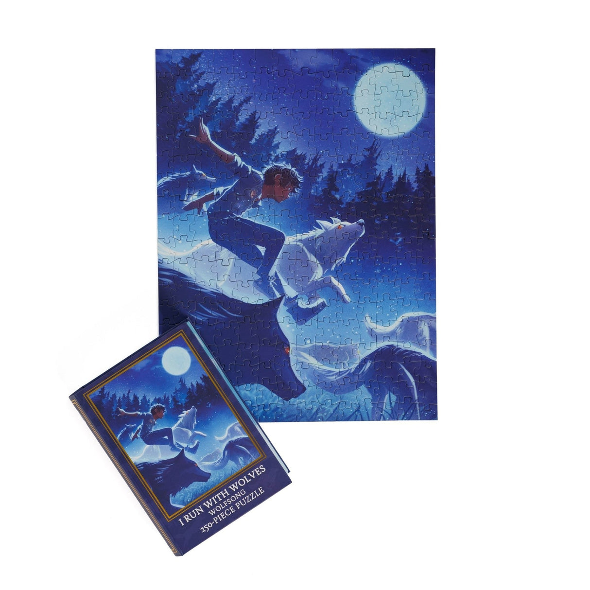 Kingdom of Threads: I Run with Wolves Keepsake Puzzle | Green Creek - 250 Pieces
