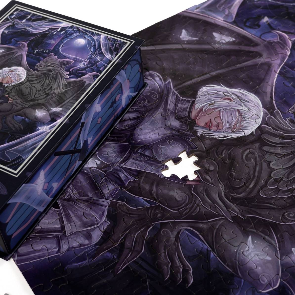 Kingdom of Threads: Tell Me A Story Keepsake Puzzle | The Knight and the Moth - 250 Pieces