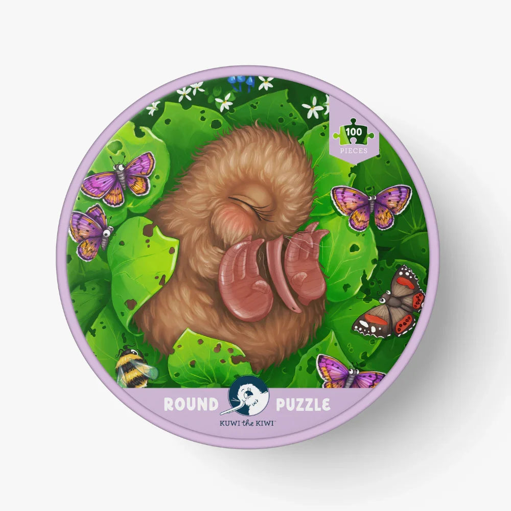 Kiwi Chick Nap Round Puzzle - 100 piece