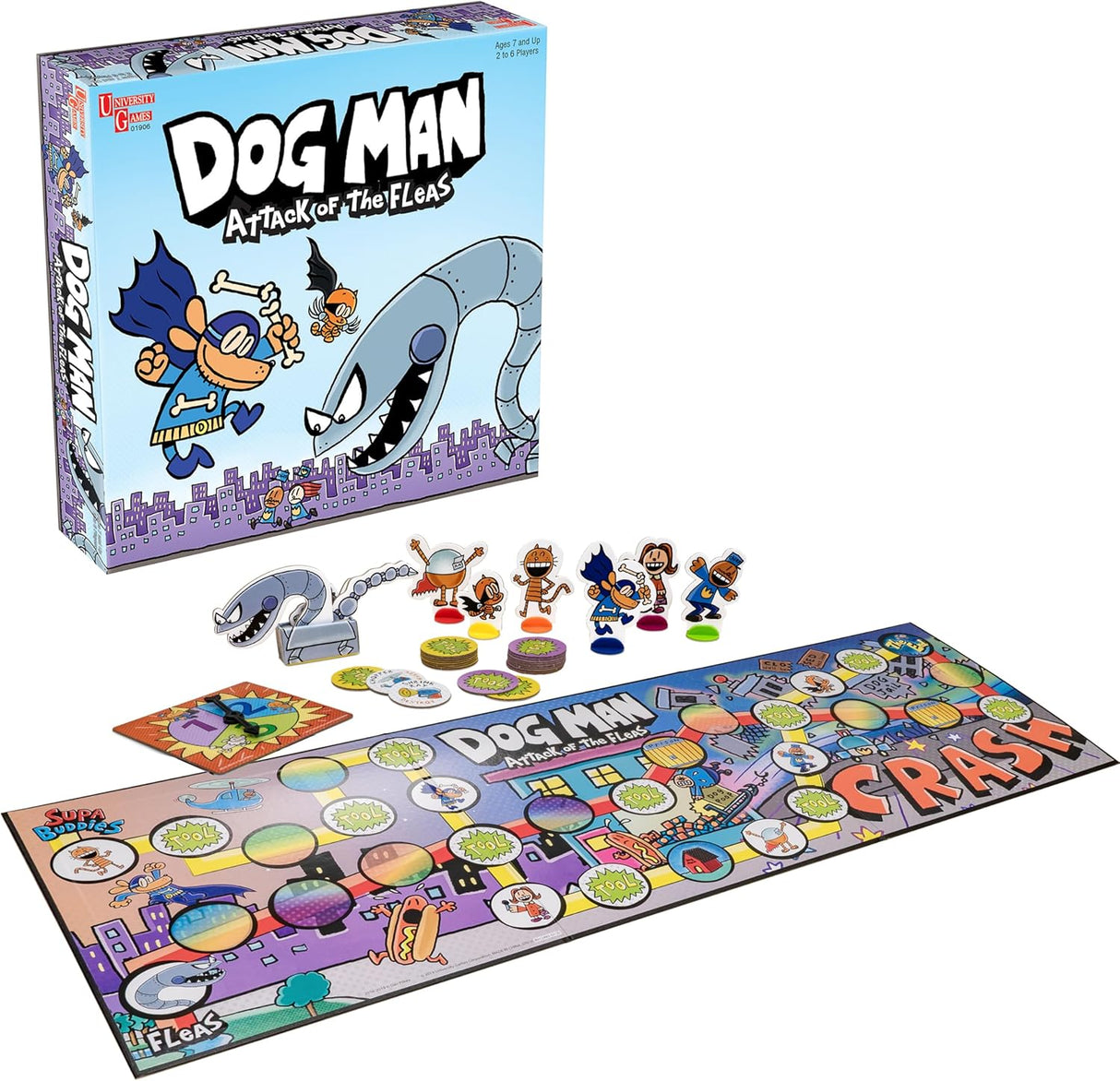 Dog Man Board Game Attack of the Fleas