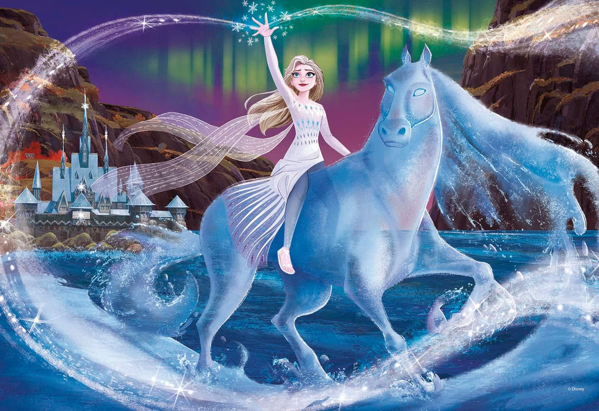 Clementoni Disney Frozen 2, Glow in the Dark Jigsaw Puzzle - 104 Piece - Lights Collection - (27548)