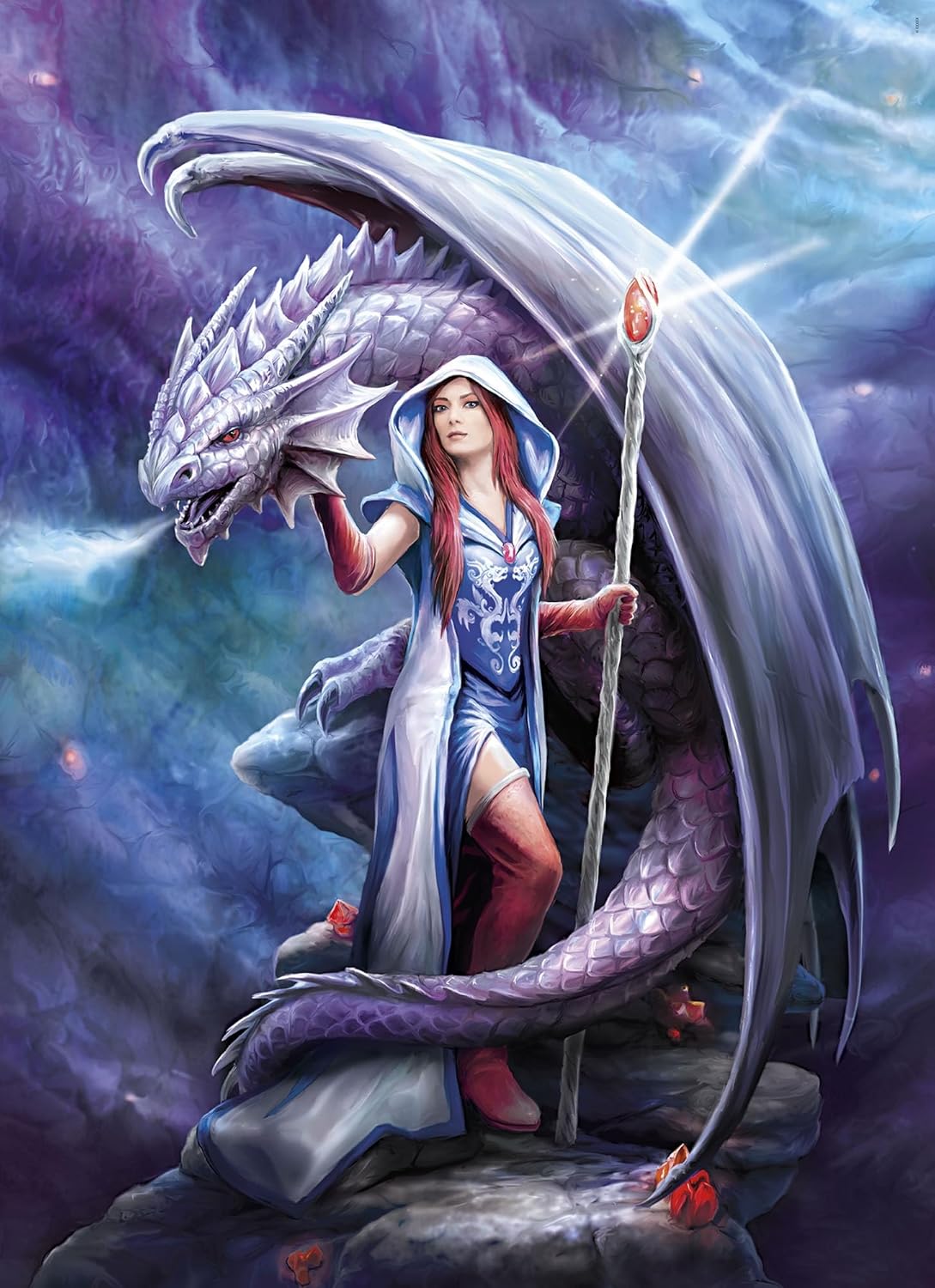 Clementoni Dragon Mage Jigsaw Puzzle - 1000 Piece - Anne Stokes Collection - (39525)