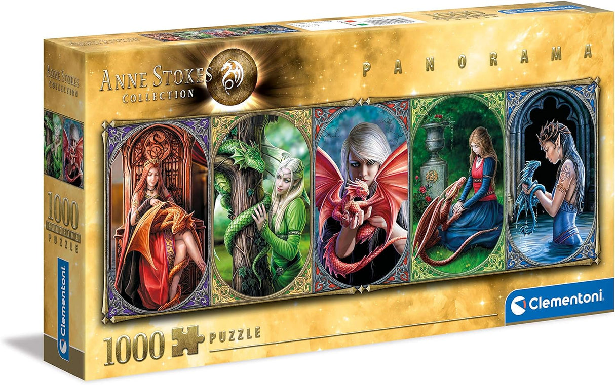 Clementoni Dragon Jigsaw Puzzle - 1000 Piece - Panorama - Anne Stokes Collection - (39598)