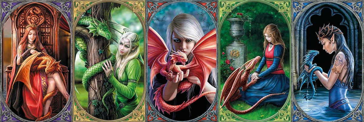 Clementoni Dragon Jigsaw Puzzle - 1000 Piece - Panorama - Anne Stokes Collection - (39598)