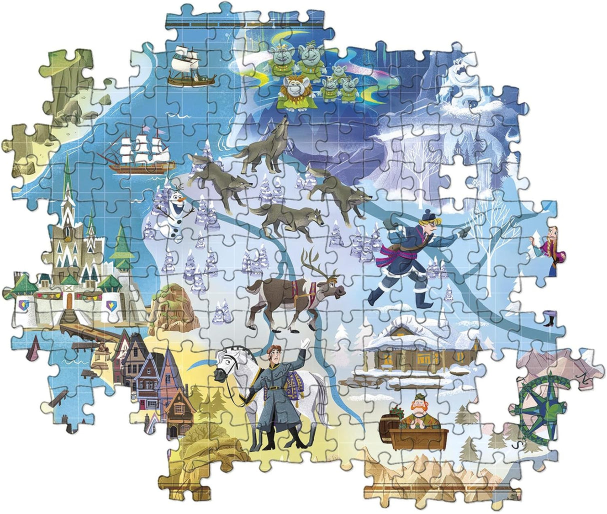 Clementoni Disney Frozen Jigsaw Puzzle - 1000 Piece - Disney Maps - (39666)