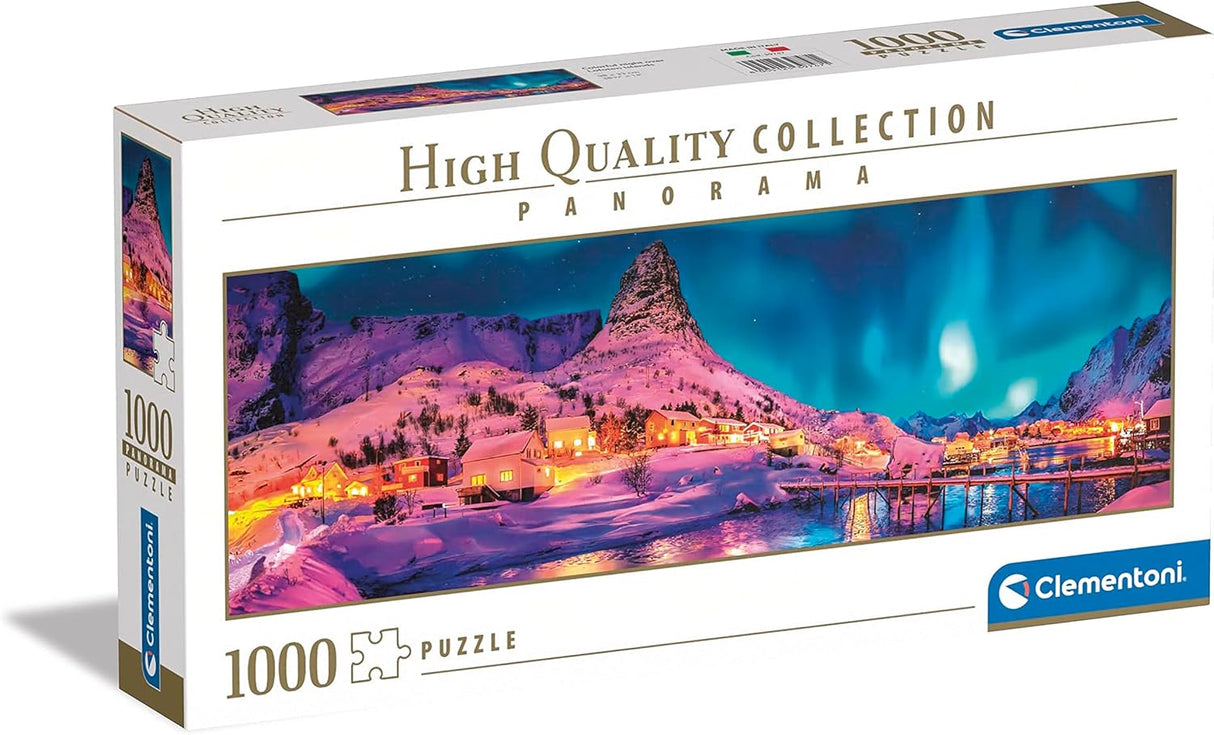 Clementoni Colourful Night over Lofoten Islands Jigsaw Puzzle - 1000 Piece - Panorama - High Quality Collection - (39747)