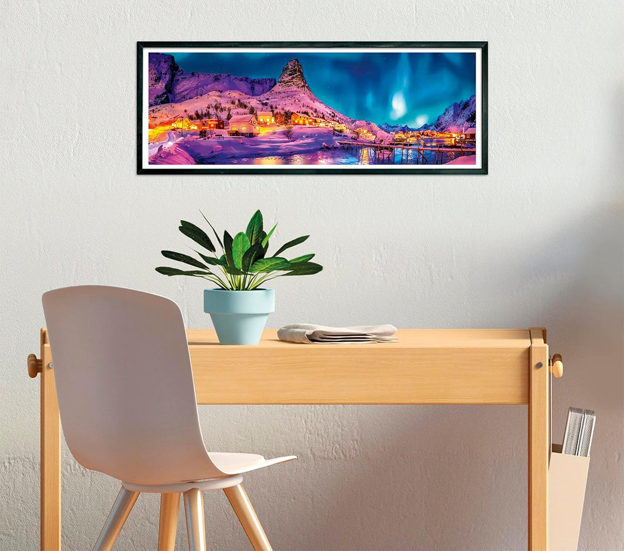 Clementoni Colourful Night over Lofoten Islands Jigsaw Puzzle - 1000 Piece - Panorama - High Quality Collection - (39747)