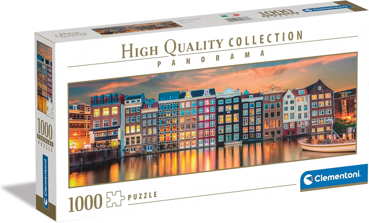 Clementoni Bright Amsterdam Jigsaw Puzzle - 1000 Piece - Panorama - High Quality Collection - (39838)
