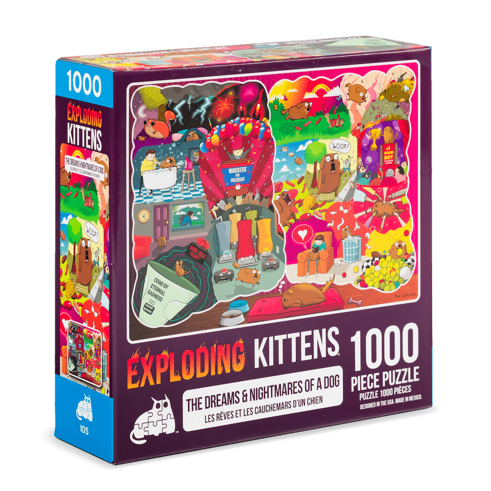 Exploding Kittens Puzzle The Dreams & Nightmares of a Dog 1,000 pieces