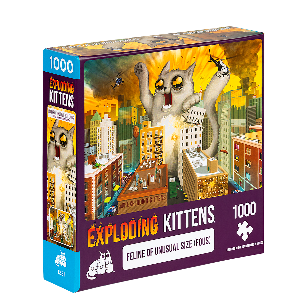 Exploding Kittens Puzzle Feline of Unusual Size 1,000 pieces