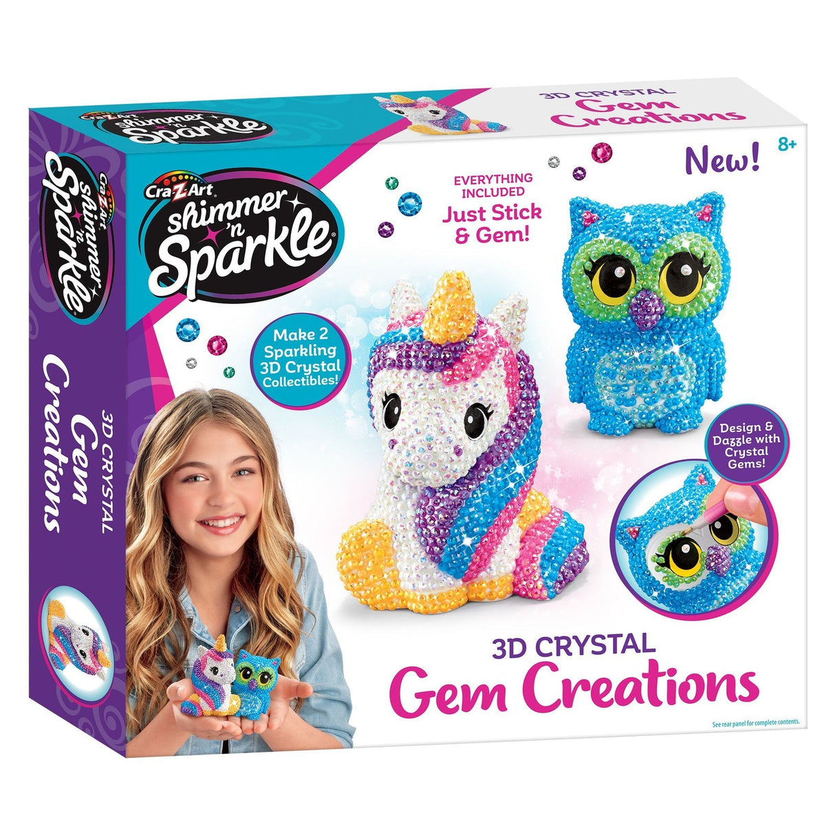 Shimmer 'n Sparkle 3D Crystal Gem Creations - Starter Set