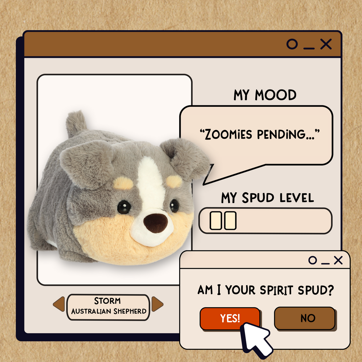 Aurora Spudsters - Storm Australian Shepherd (25cm)