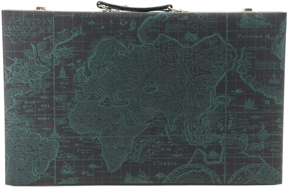 Backgammon Antique World Map Tan (38cm/15")