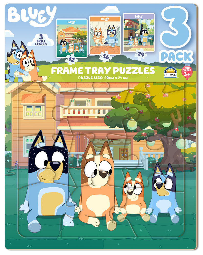 Bluey Frame Tray Puzzles - 3 Pack