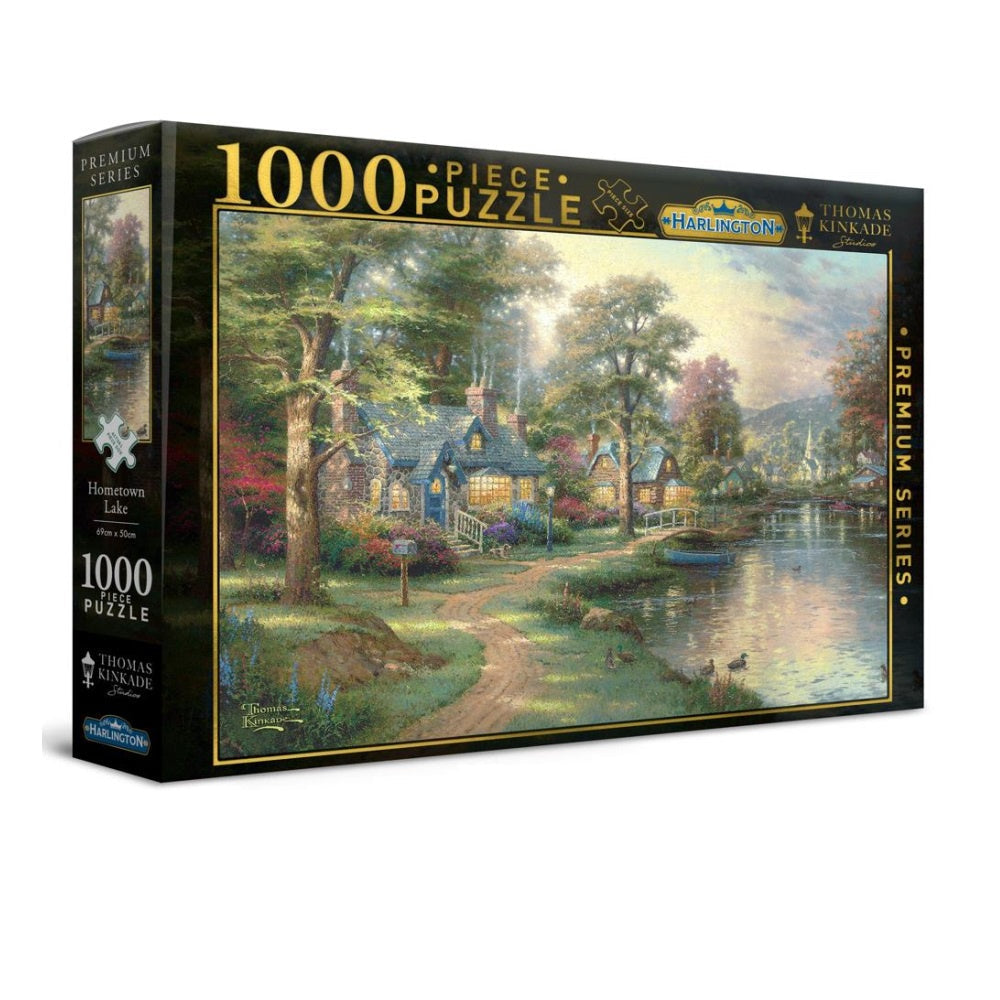 Harlington Thomas Kinkade PQ Hometown Lake 1000 pieces