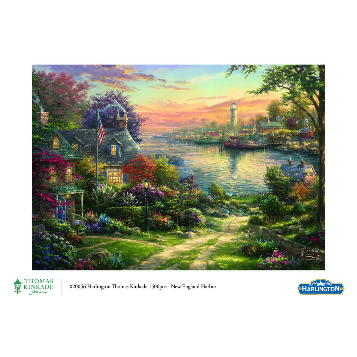 Harlington Thomas Kinkade PQ New England Harbor 1500 pieces