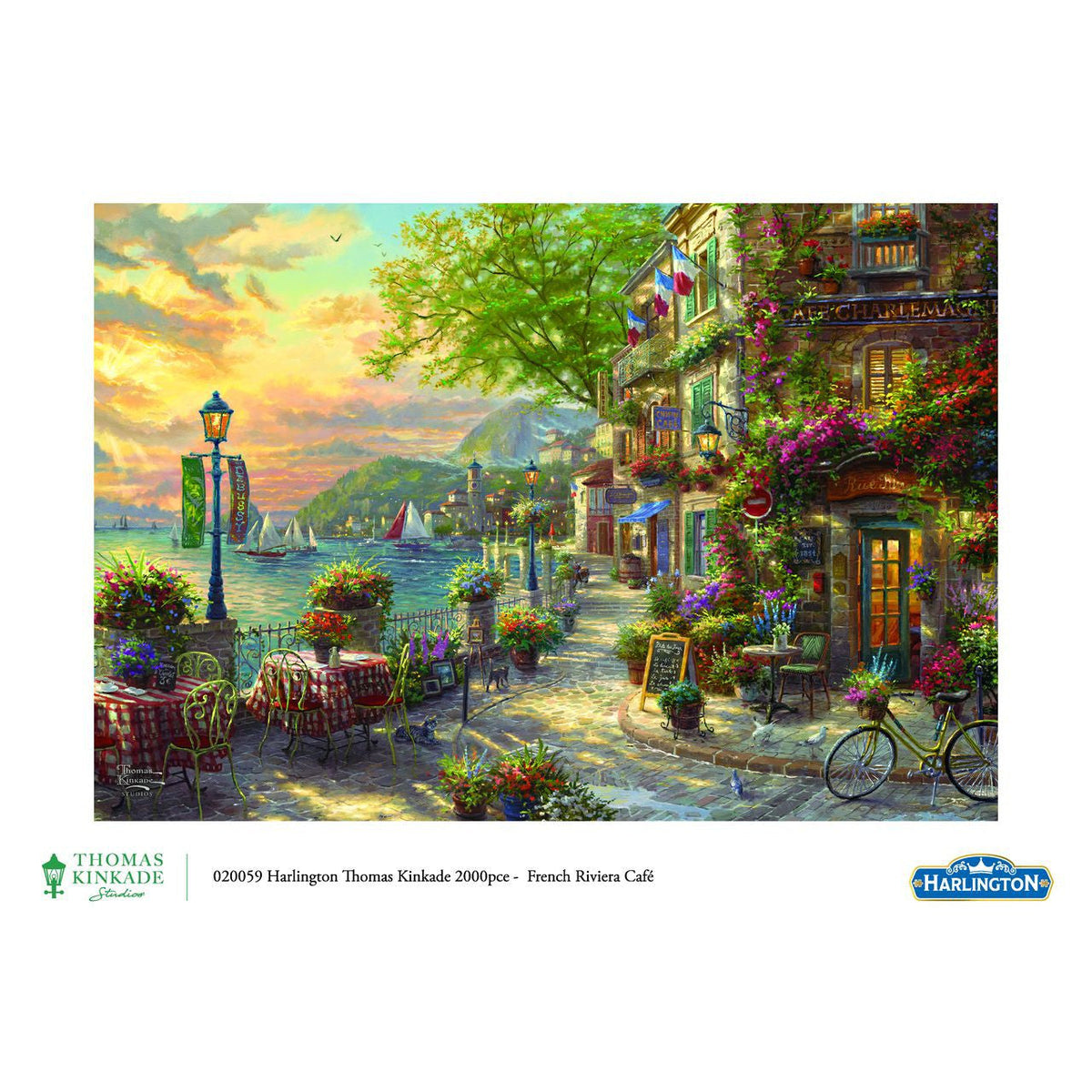 Harlington Thomas Kinkade PQ French Riviera Caf 2000 pieces