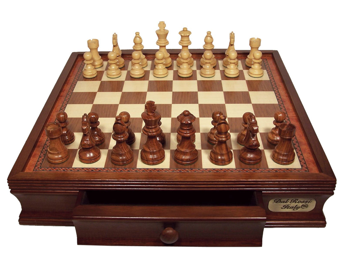Dal Rossi Chess Set with Boxwood/Sheesham (16") (Pieces in Box L3010)