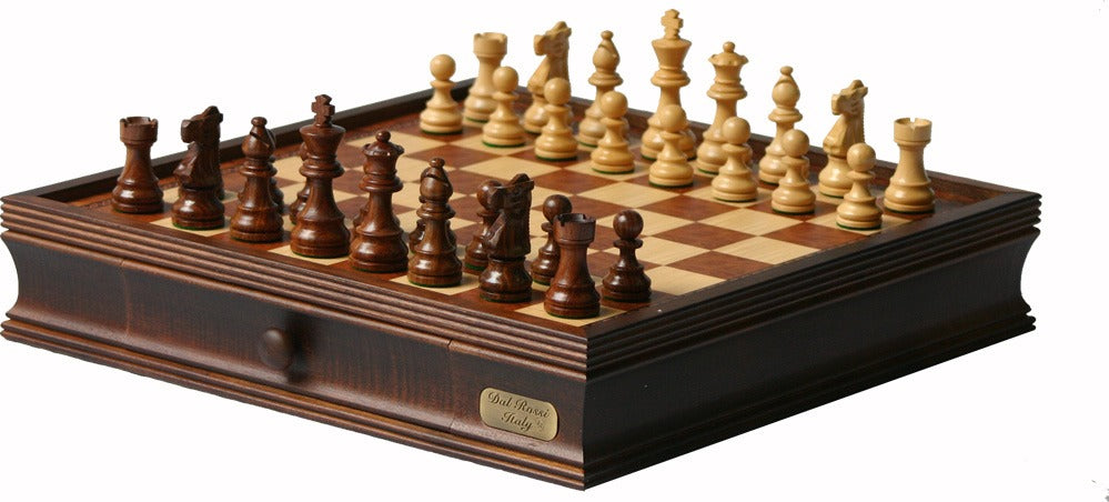 Dal Rossi Chess Set with Boxwood/Sheesham (16") (Pieces in Box L3010)