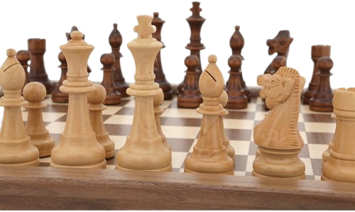 Dal Rossi Italy Walnut Chess Set (18")