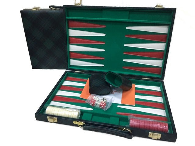 Backgammon Green Checkered Vinyl (18")