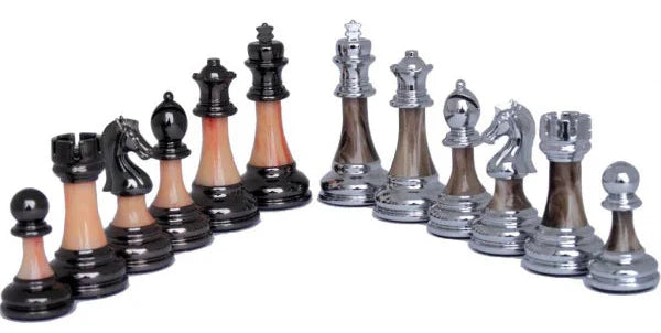 Dal Rossi 18” Chess Set with PU Leather Edge (With Storage & 85mm Pieces) (L2203DR + L2226DR)