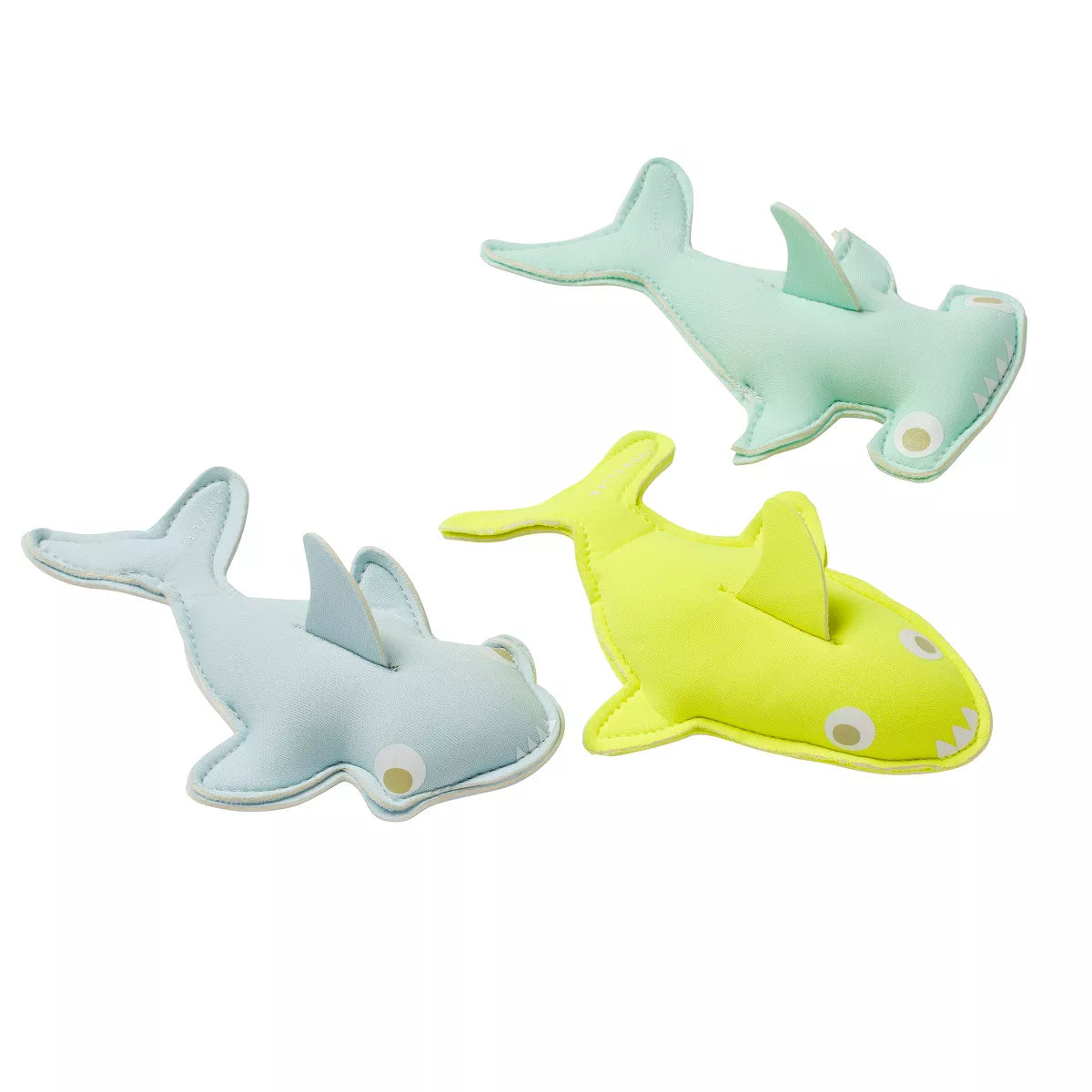 Sunnylife: Salty the Shark Dive Buddies Aqua Neon Yellow Set of 3