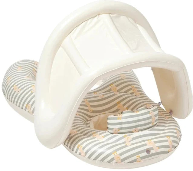 Sunnylife: Float Together Baby Seat Duck - Sage Stripe