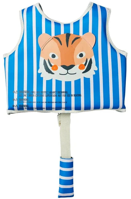 Sunnylife: Float Vest 2-3 Years Tino the Tiger - Blue