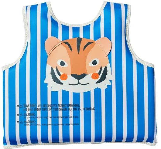 Sunnylife: Float Vest 3-6 Years Tino the Tiger - Blue