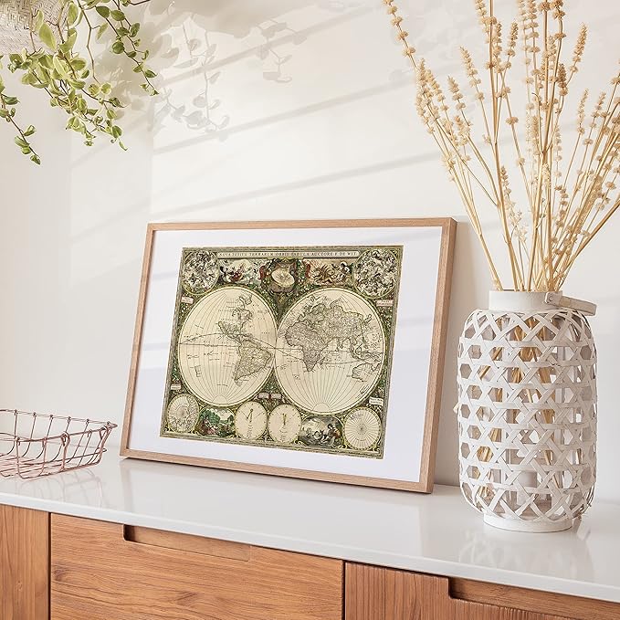 Mindbogglers Gold 1500pc Puzzle - Vintage World Map