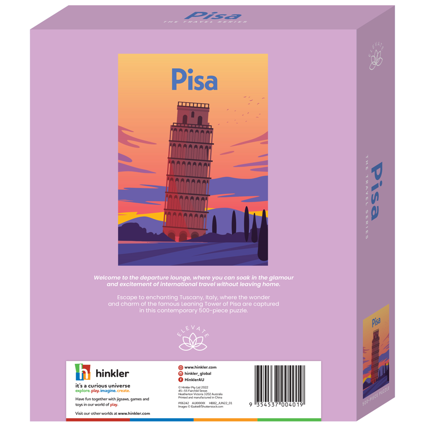 Hinkler: Travel Poster 500pc Jigsaw Puzzle - Pisa
