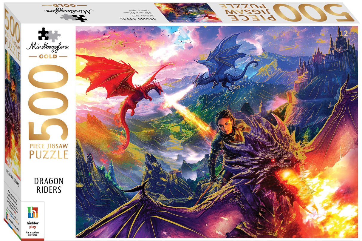 Mindbogglers Gold 500pc Puzzle - Dragon Riders