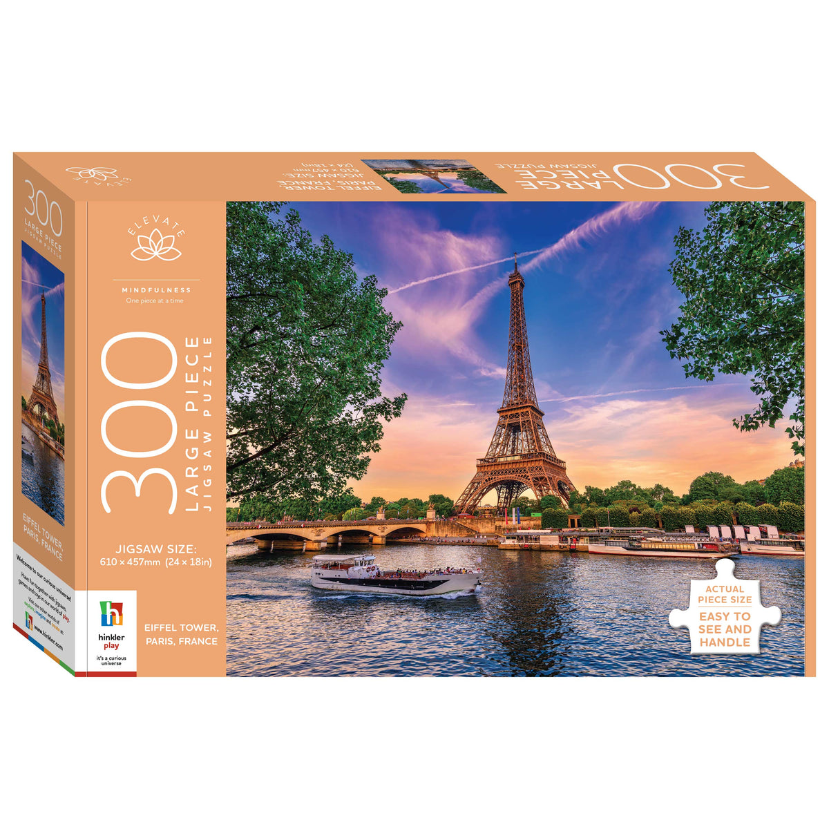 Elevate: 300pc Large Piece Jigsaw Puzzle - Eiffel Tower, Paris, France