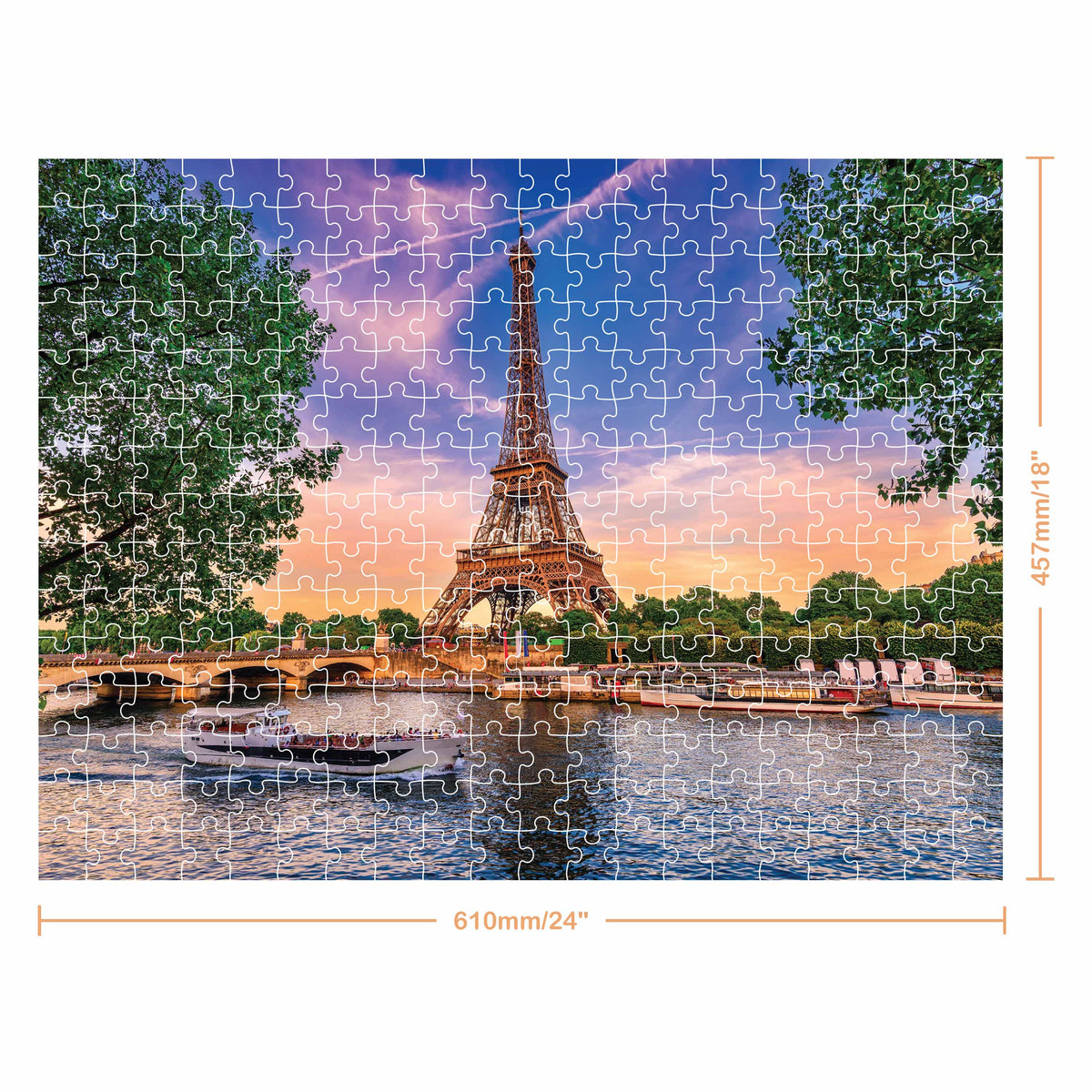 Elevate: 300pc Large Piece Jigsaw Puzzle - Eiffel Tower, Paris, France