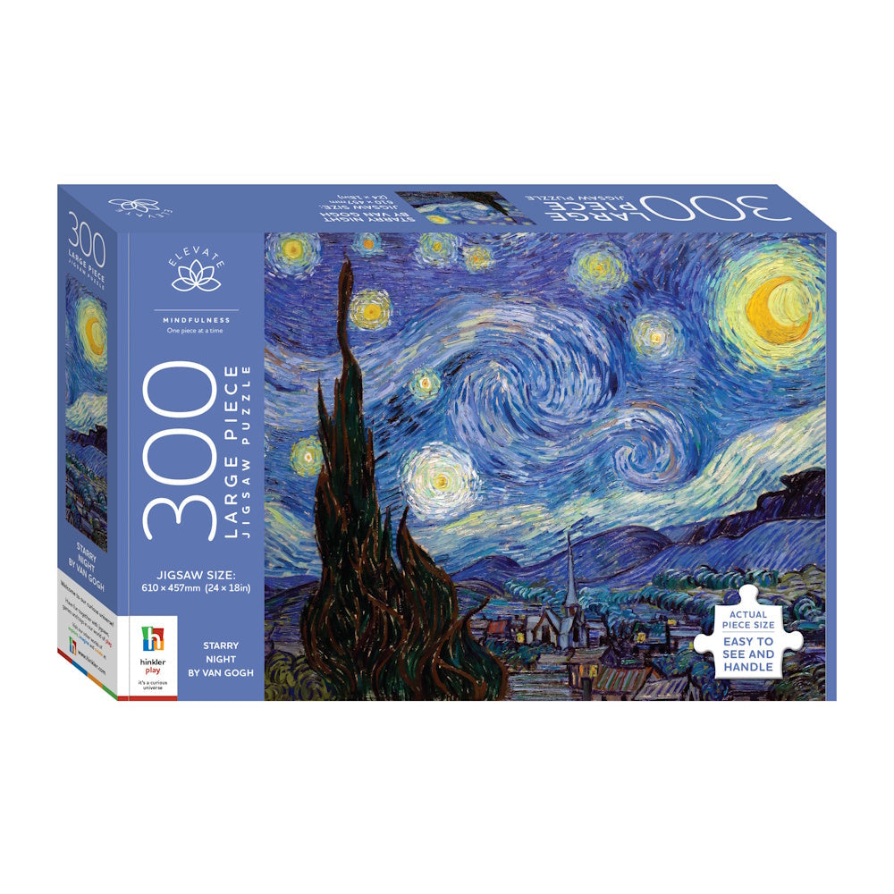 Elevate: 300pc Large Piece Jigsaw - Starry Night By Van Gogh
