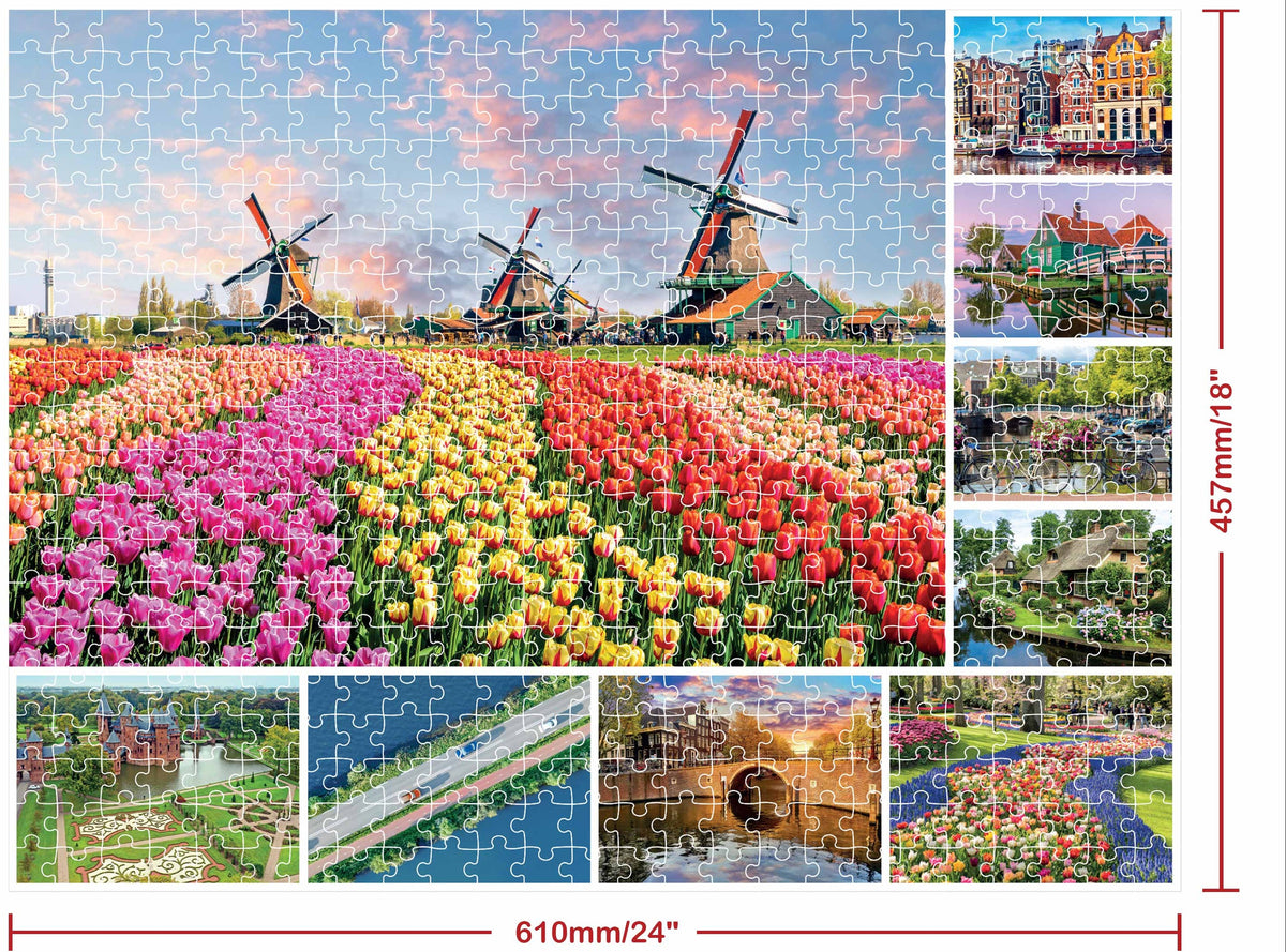 Mindbogglers: 500pc Jigsaw Puzzle - Take Me to the Netherlands