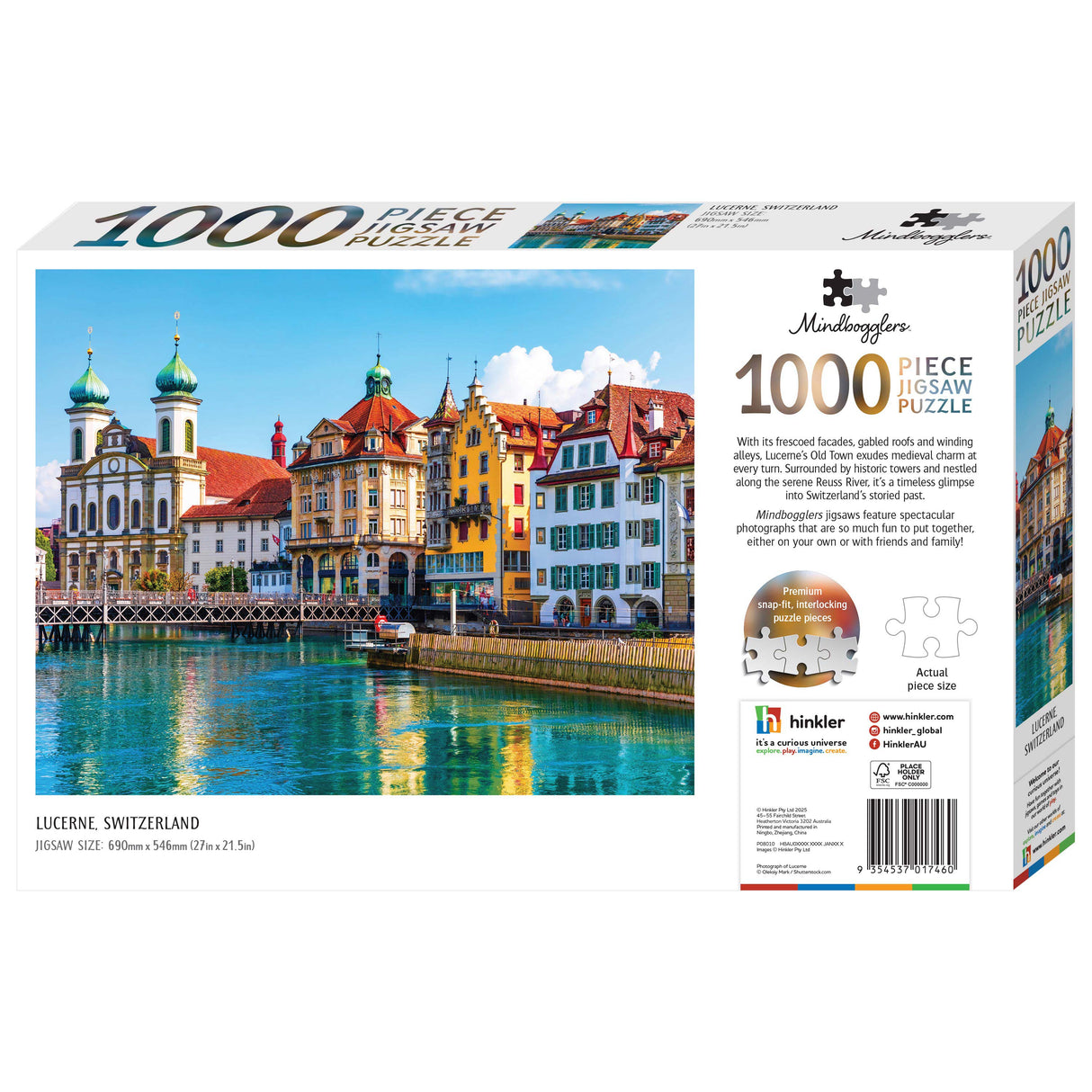 Mindbogglers 1000pc Puzzle - Lucerne Switzerland