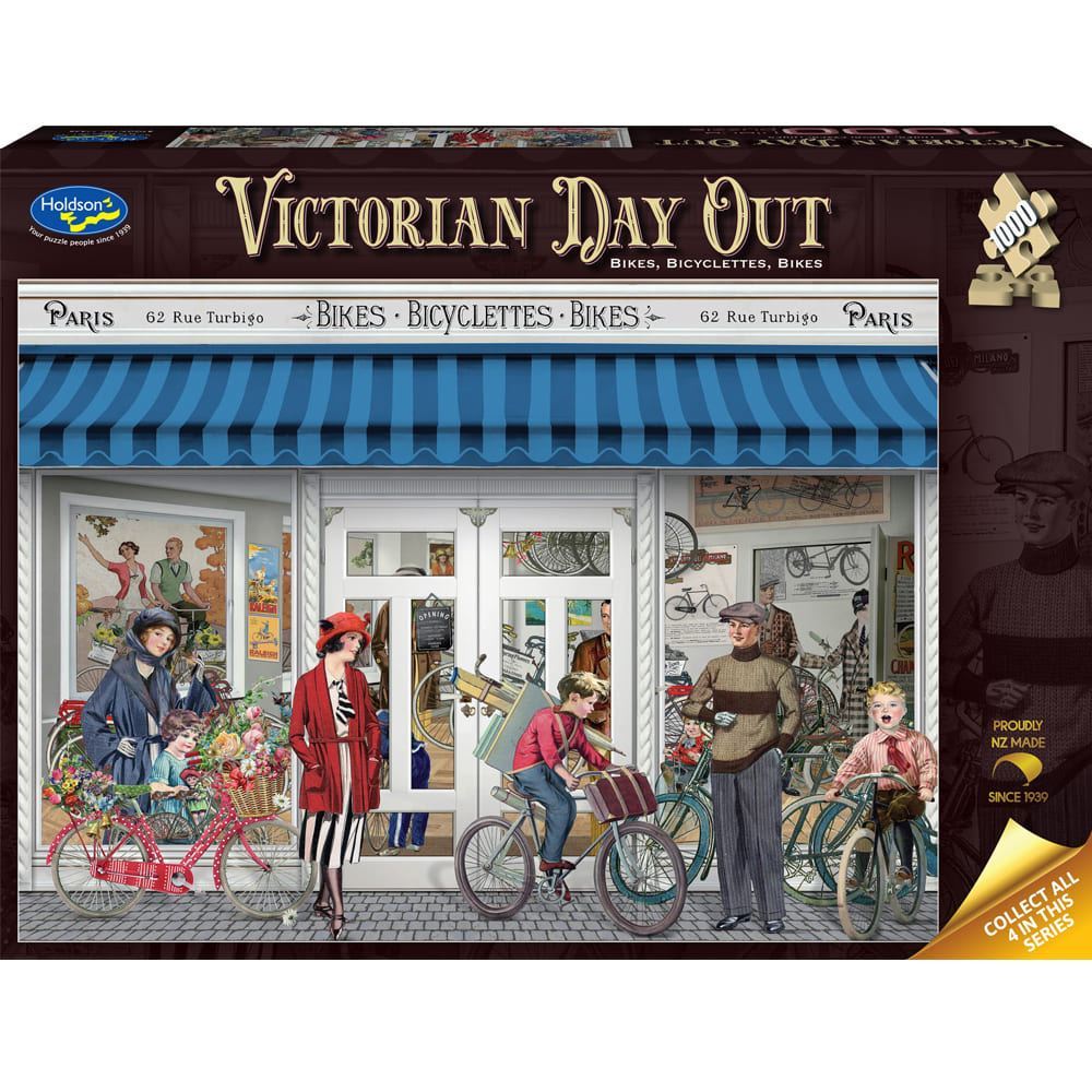 Victorian Day Out - 1000 Piece Jigsaw Puzzle Bikes Bicyclettes Bikes