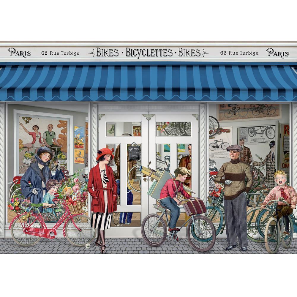 Victorian Day Out - 1000 Piece Jigsaw Puzzle Bikes Bicyclettes Bikes