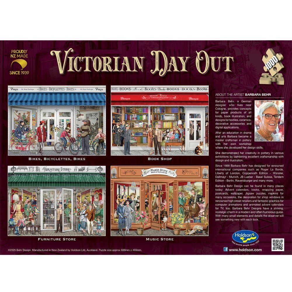 Victorian Day Out - 1000 Piece Jigsaw Puzzle Book Shop