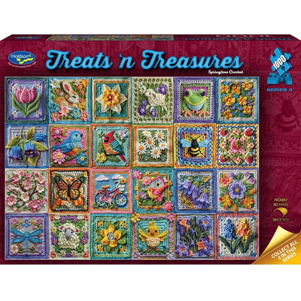 Treats N Treasures S4 - 1000 Piece Jigsaw Puzzle Springtime Crochet