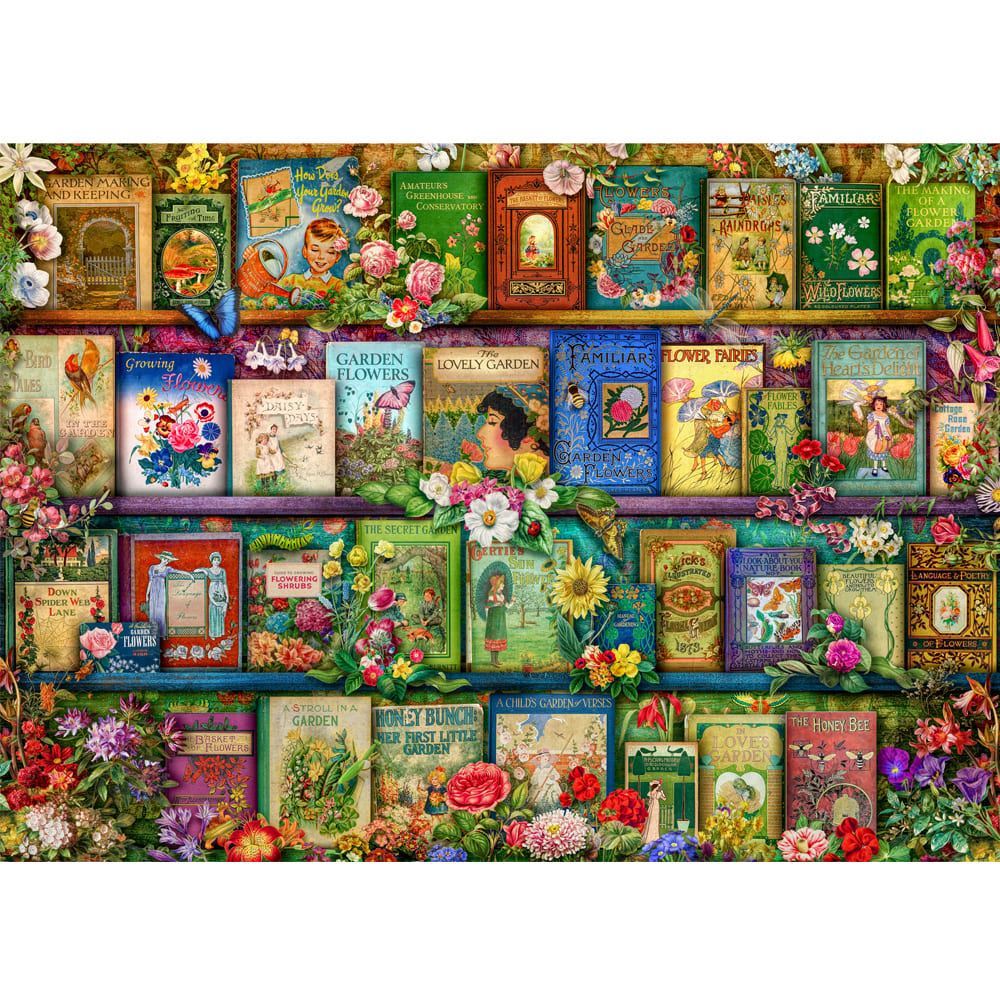 Treats N Treasures S4 - 1000 Piece Jigsaw Puzzle Vintage Summer Garden Book Shelf